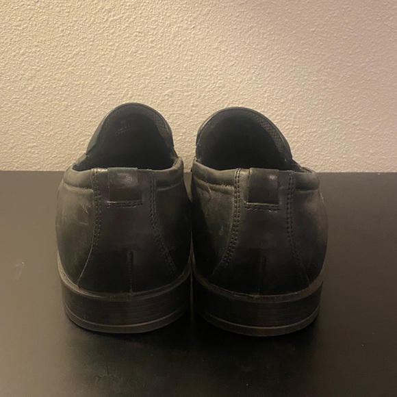 Ecco Sz 43 Men’s Black Leather Dress Shoe - Picture 5 of 11